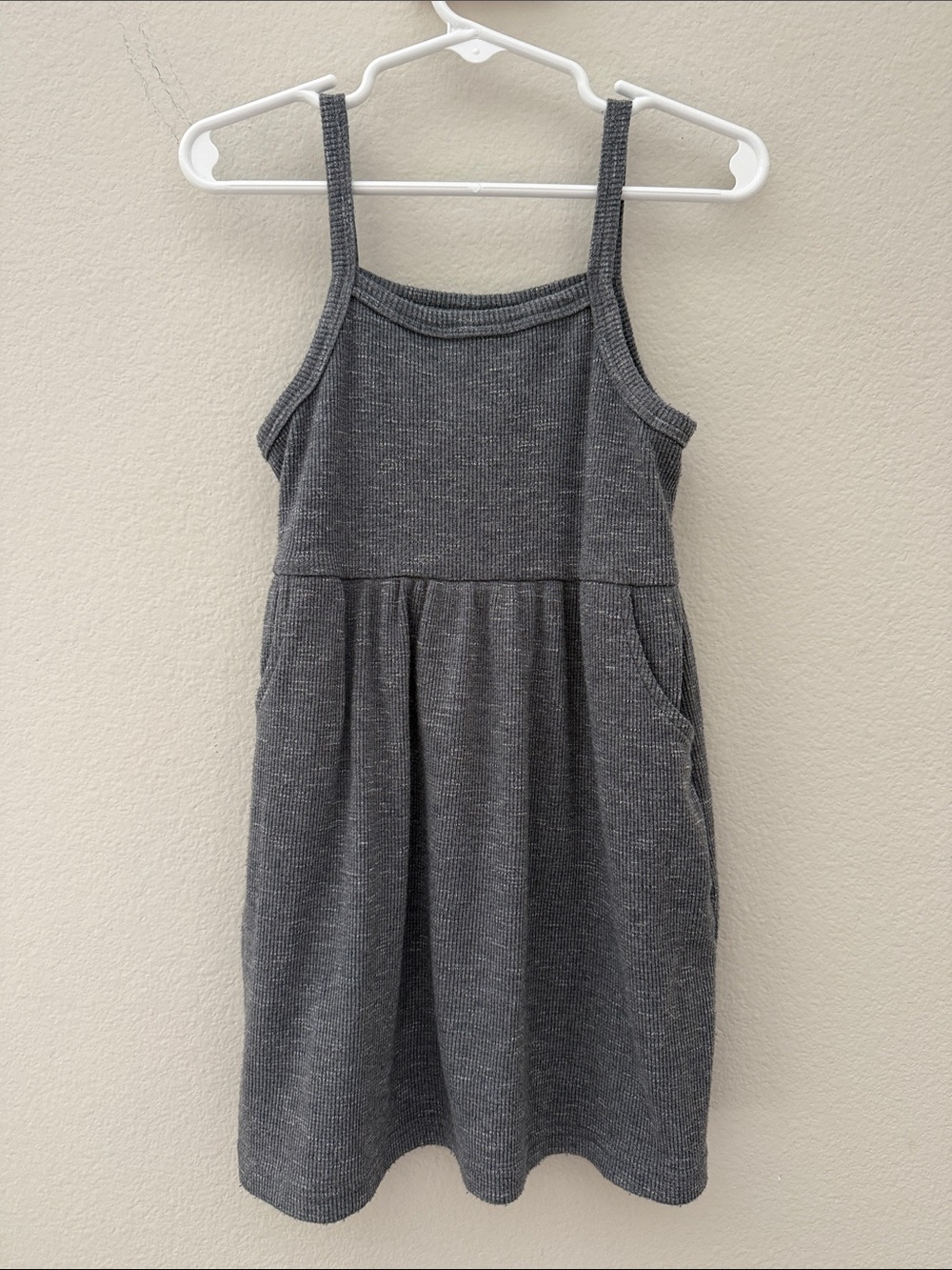 Little Bipsy Charcoal Ribbed Tank Dress Toddler 3-4T